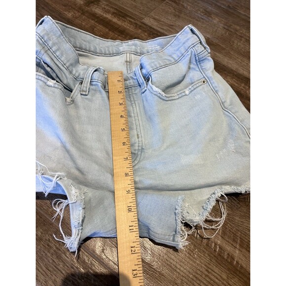 Old navy Sky High A line high rise shorts women's size 8 secret pockets Cut Offs - Picture 4 of 9